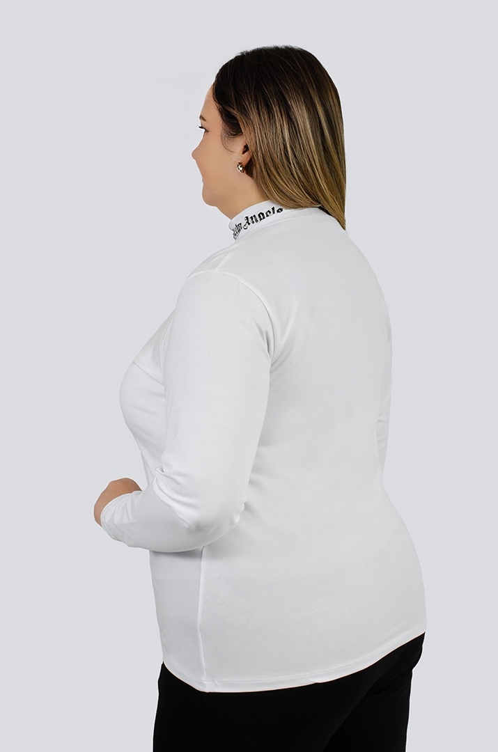 Гольф базовий трикотажний з написом великих розмірів