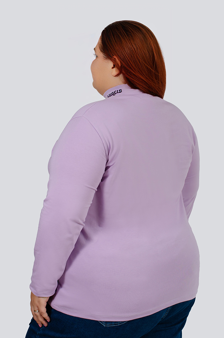 Гольф базовий трикотажний з написом великих розмірів