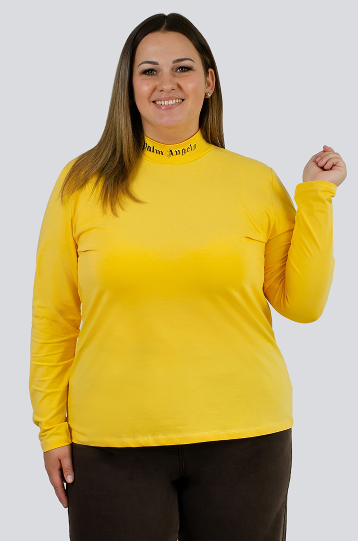 Гольф базовий трикотажний з написом великих розмірів