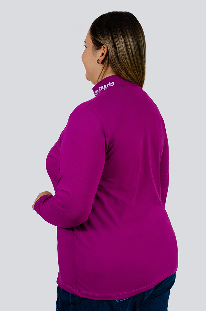 Гольф базовий трикотажний з написом великих розмірів