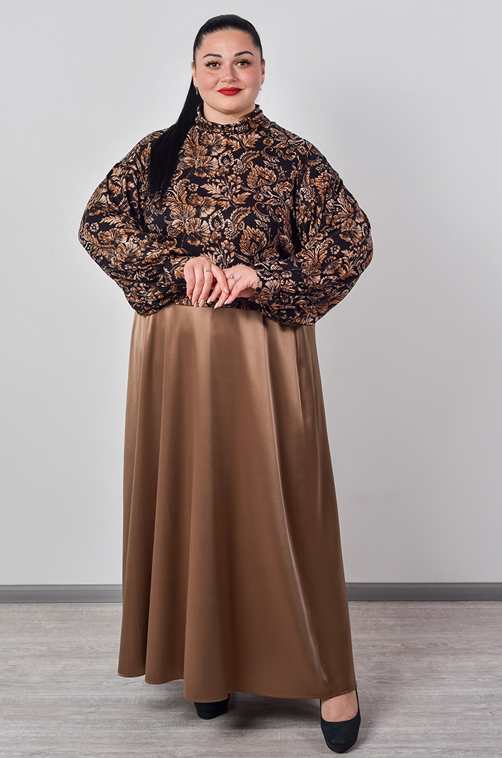 Блуза із довгим рукавом і графічним мотивом великих розмірів