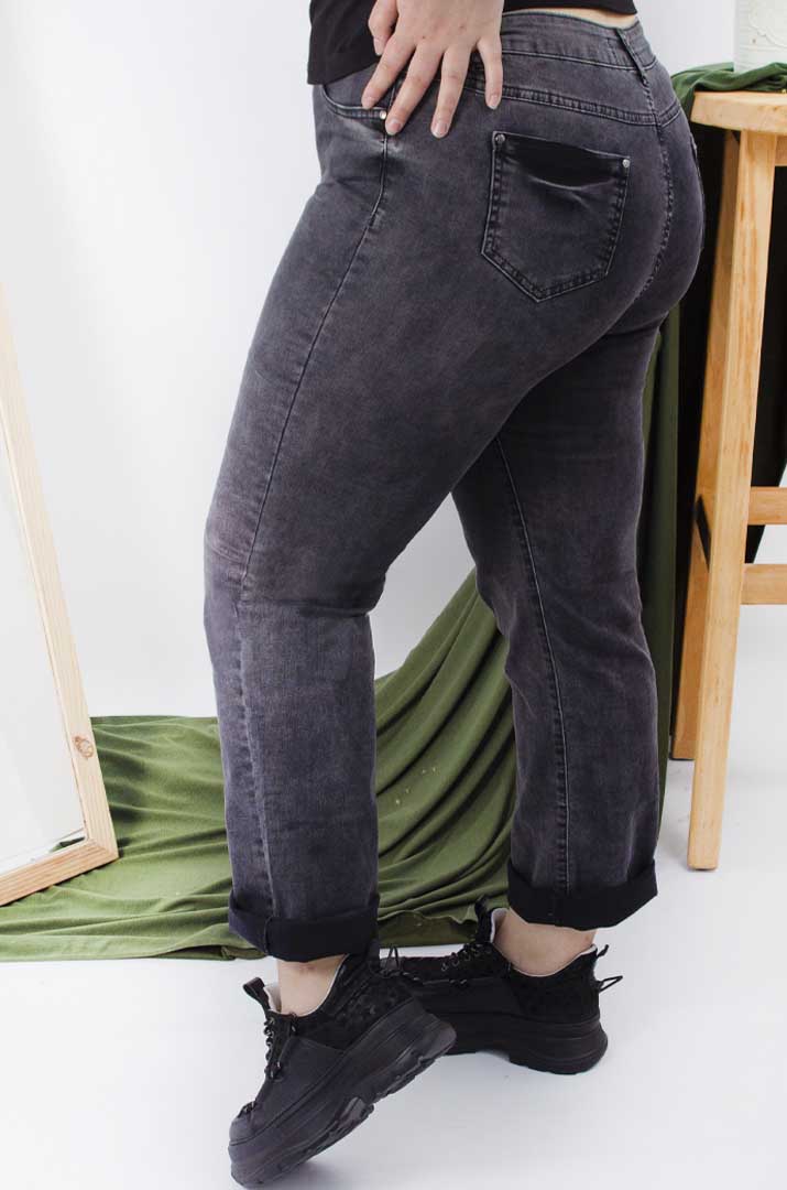 Джинси середні з декором батал