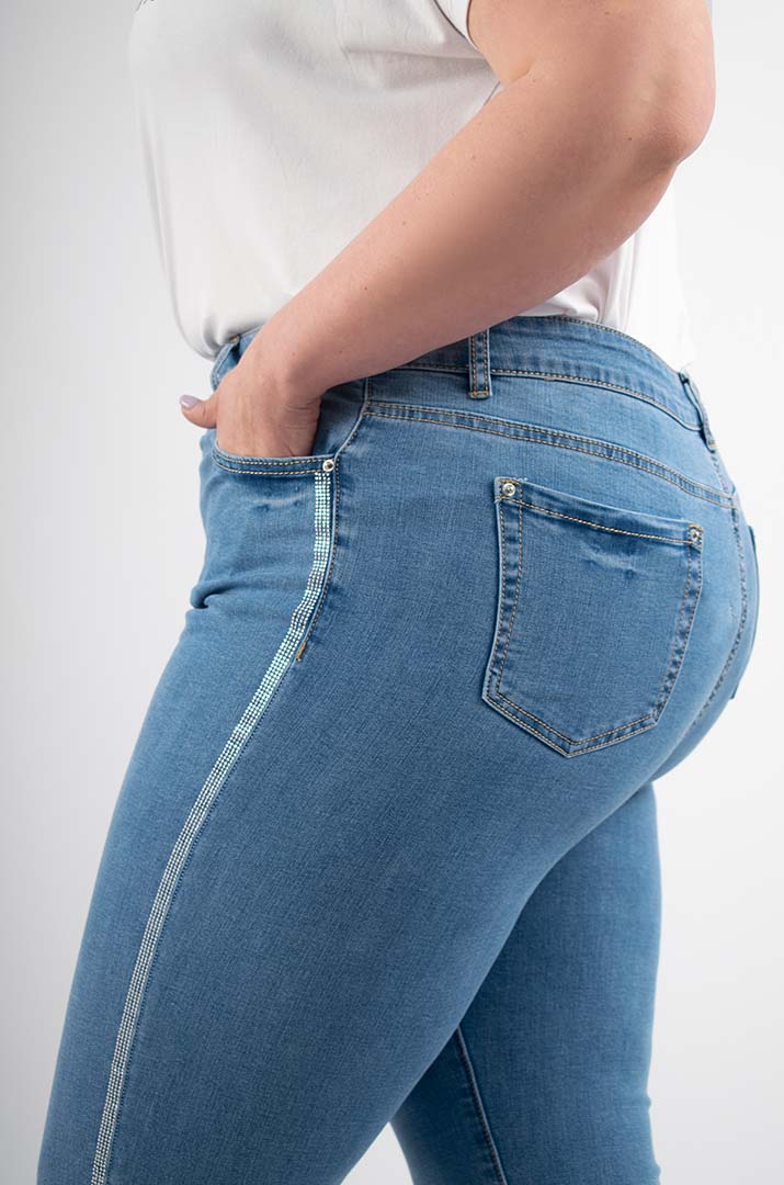 Джинси завужені з лампасами батал