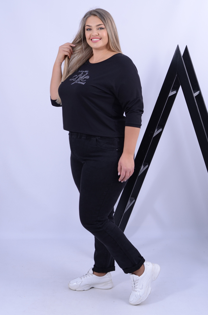 Стильні середні джинси супер батал