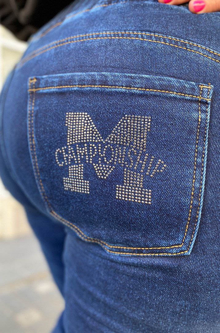 Джинси завужені утеплені байкою з високою посадкою та резинкою на талії батал