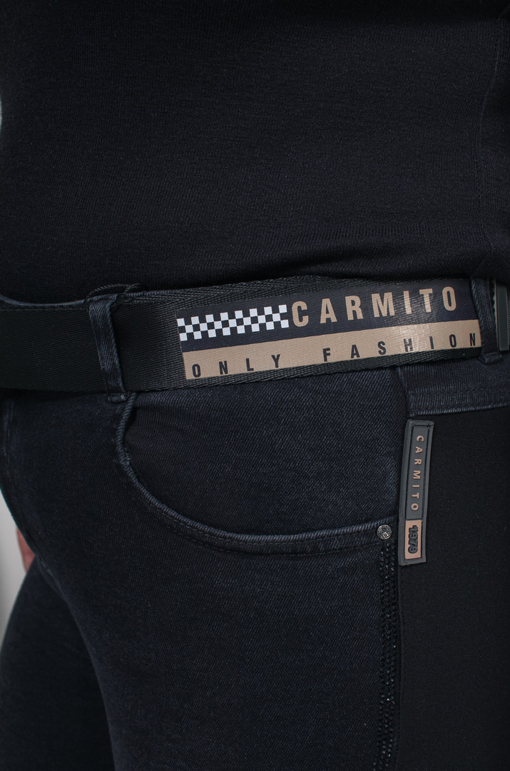 Джинси завужені з поясом супер батал