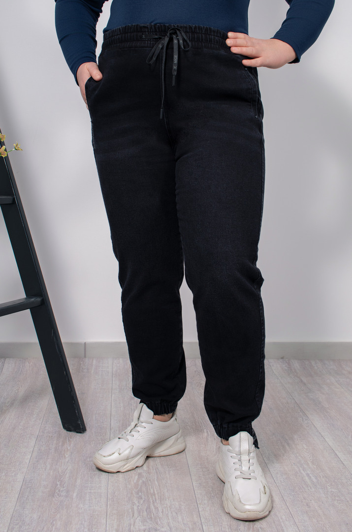 Джинси джоггери з лампасами супер батал