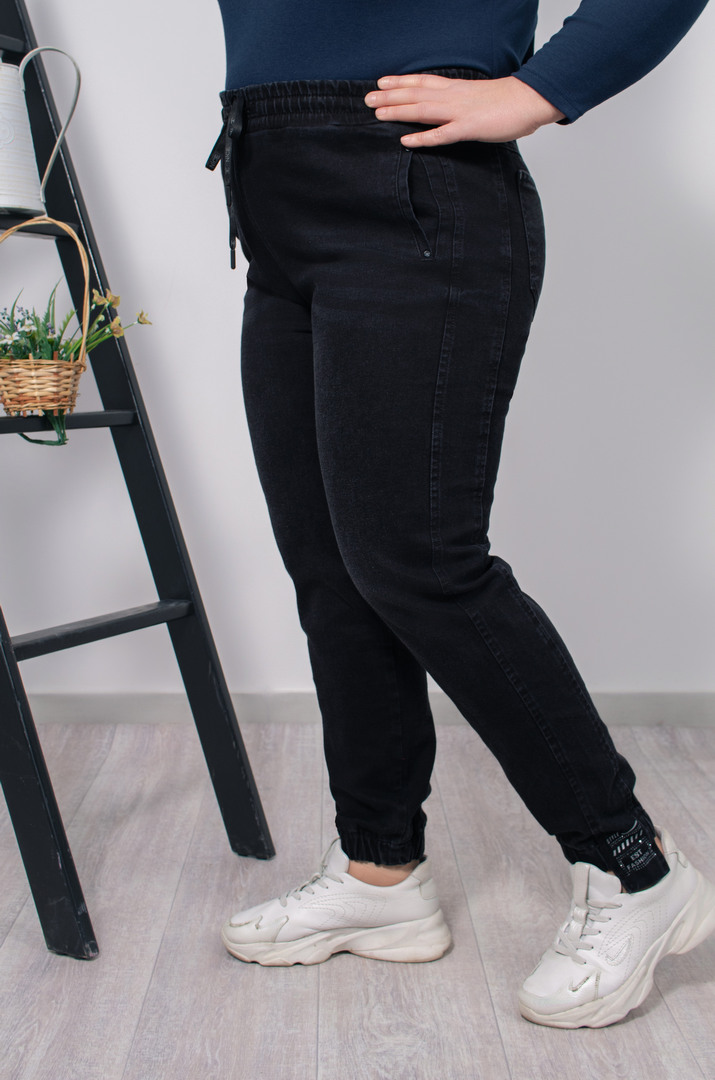 Джинси джоггери з лампасами супер батал