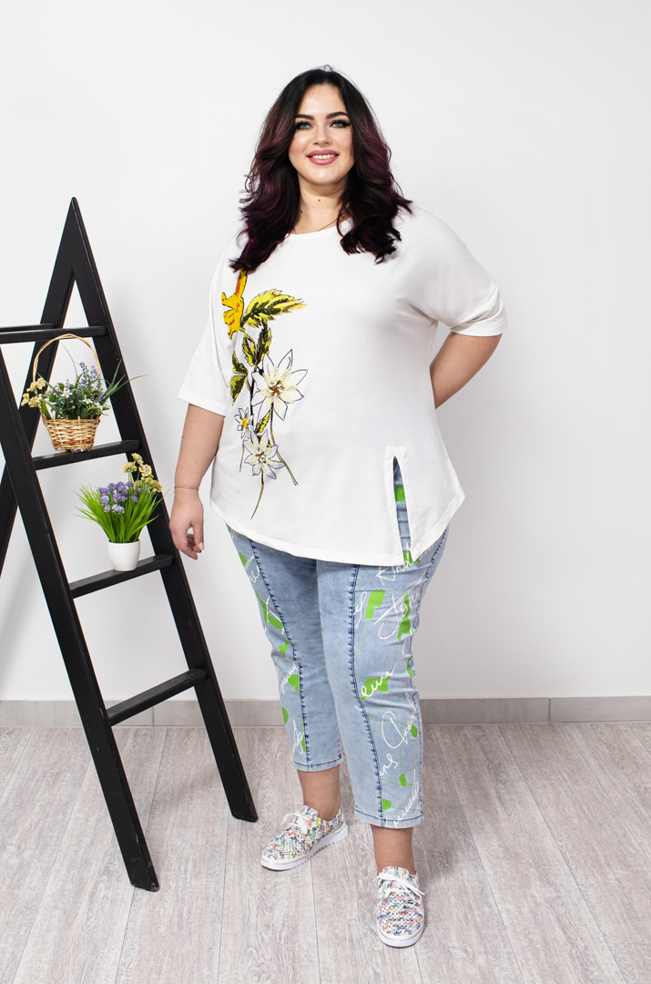 Джинси банани з принтом і блискітками супер батал