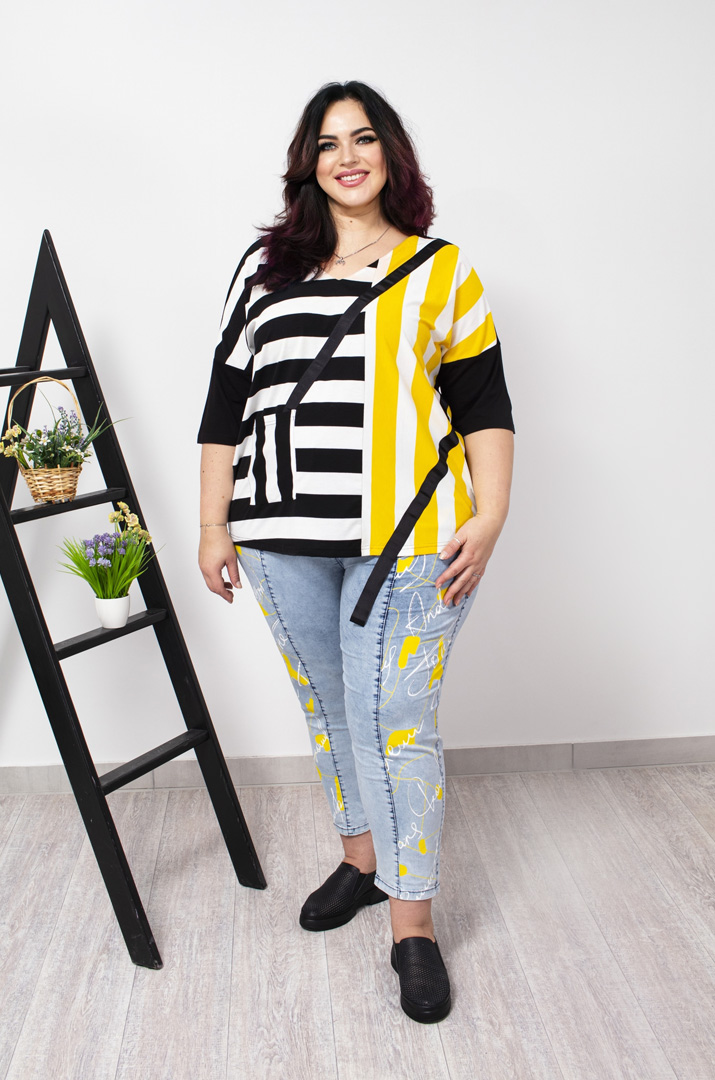 Джинси банани з принтом і блискітками супер батал