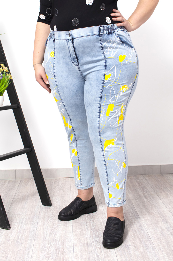 Джинси банани з принтом і блискітками супер батал