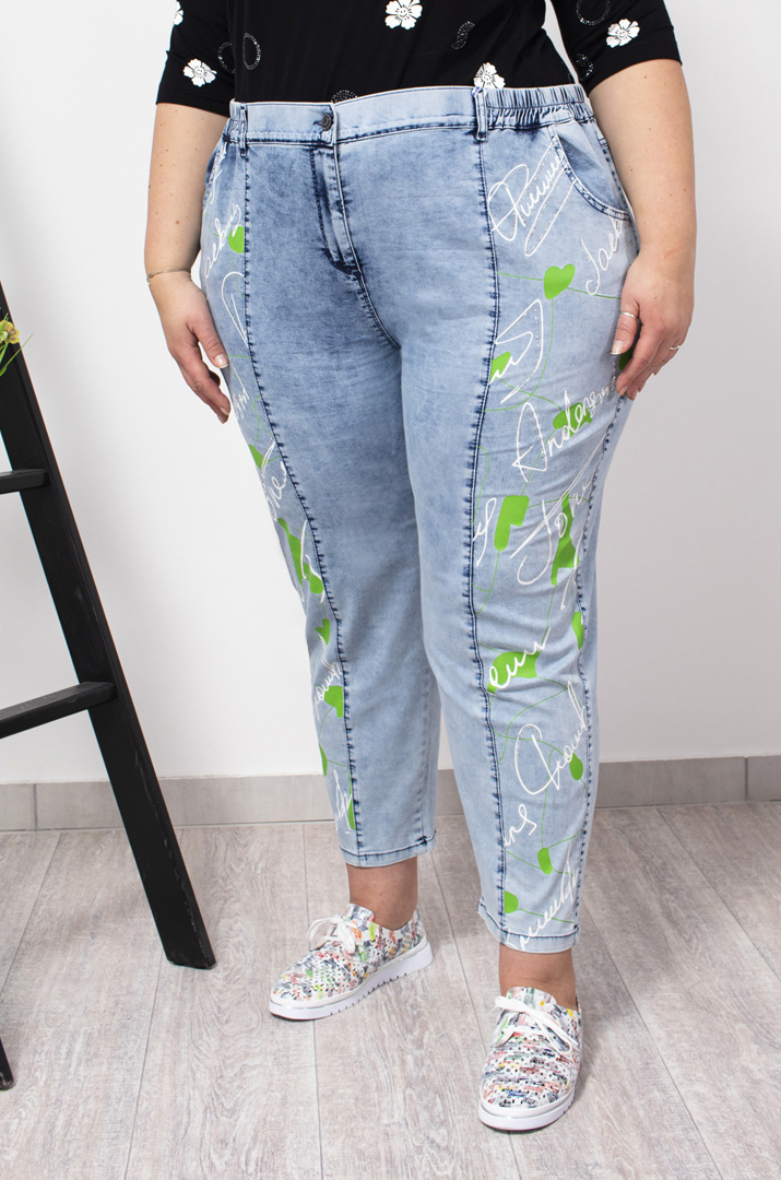 Джинси банани з принтом і блискітками супер батал