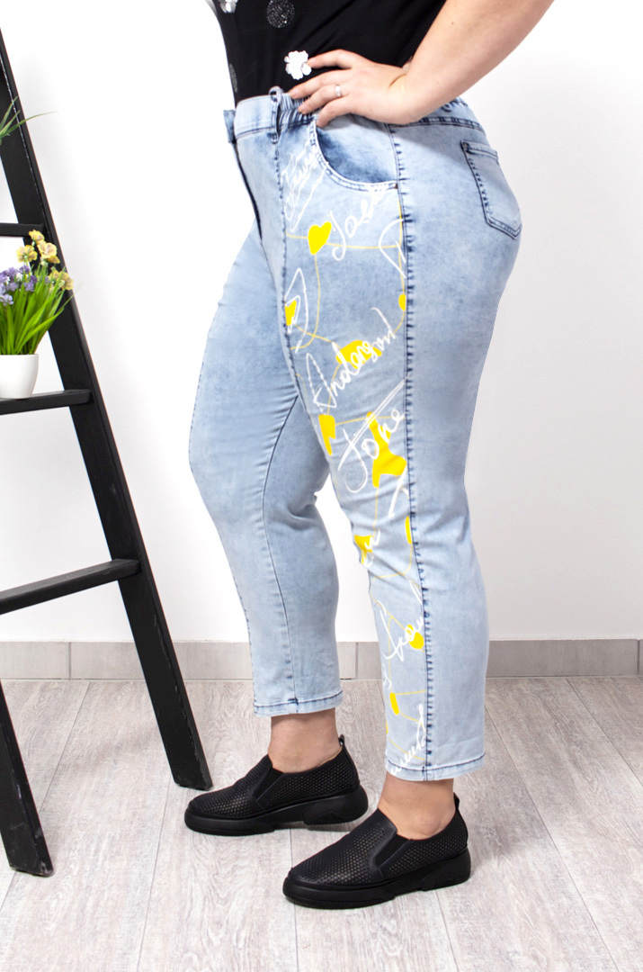 Джинси банани з принтом і блискітками супер батал