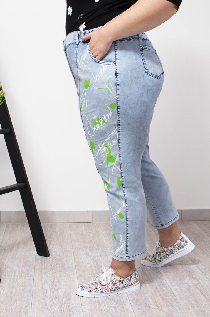 Джинси банани з принтом і блискітками супер батал
