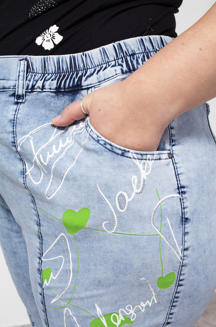 Джинси банани з принтом і блискітками супер батал