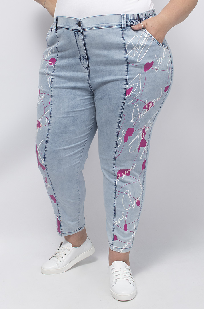 Джинси банани з принтом і блискітками супер батал