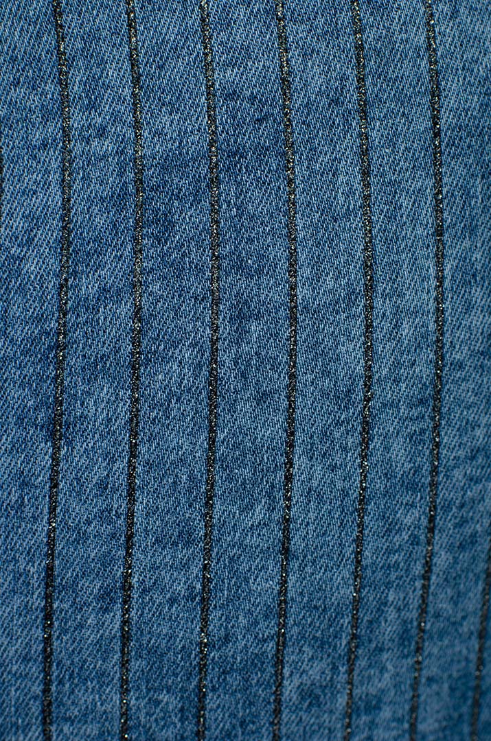 Джинси середні в вертикальну смужку великих розмірів