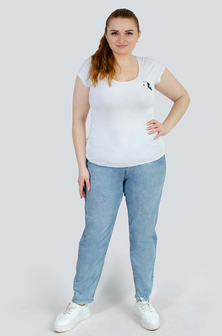 Трендові джинси зі сріблом великих розмірів