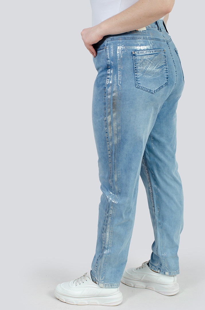 Трендові джинси зі сріблом великих розмірів