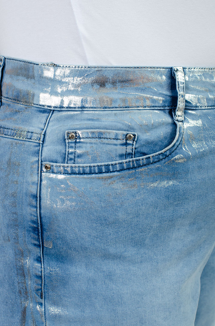 Трендові джинси зі сріблом великих розмірів