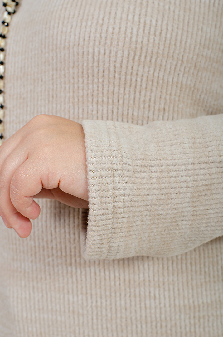 Теплий ангоровий джемпер в рубчик великих розмірів