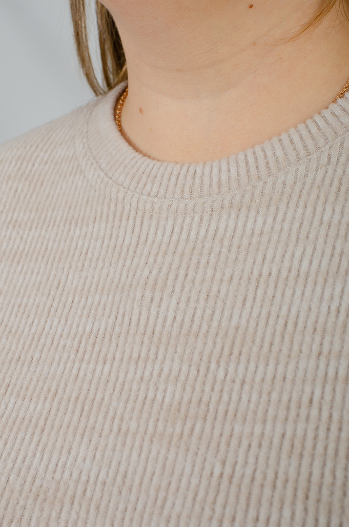 Теплий ангоровий джемпер в рубчик великих розмірів