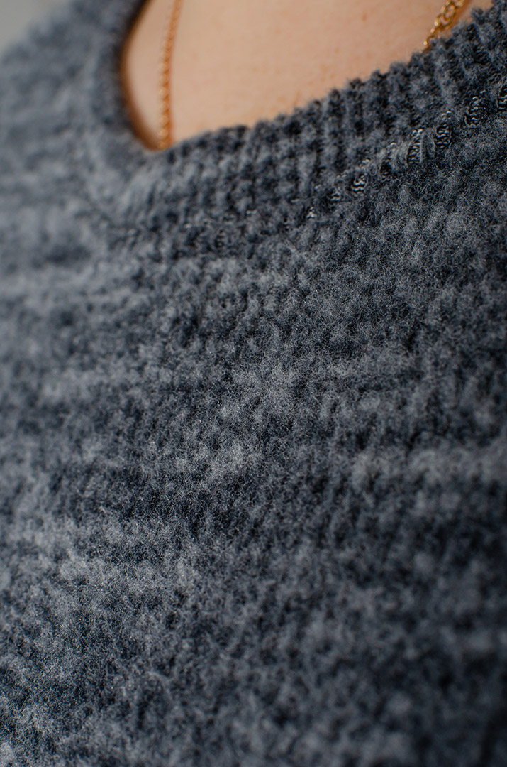 Теплий ангоровий джемпер в рубчик великих розмірів