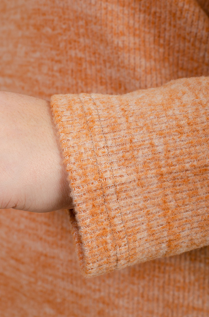 Теплий ангоровий джемпер в рубчик великих розмірів