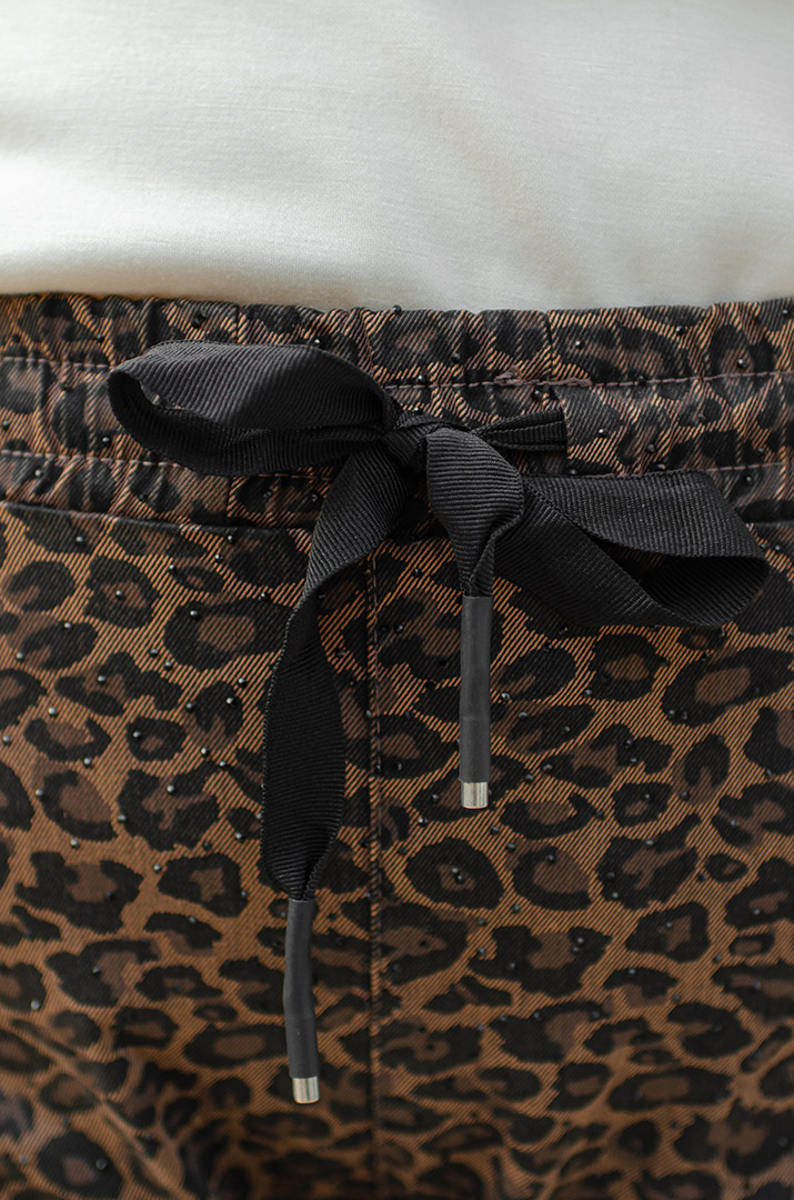 Джинси банани в леопардовий принт великих розмірів