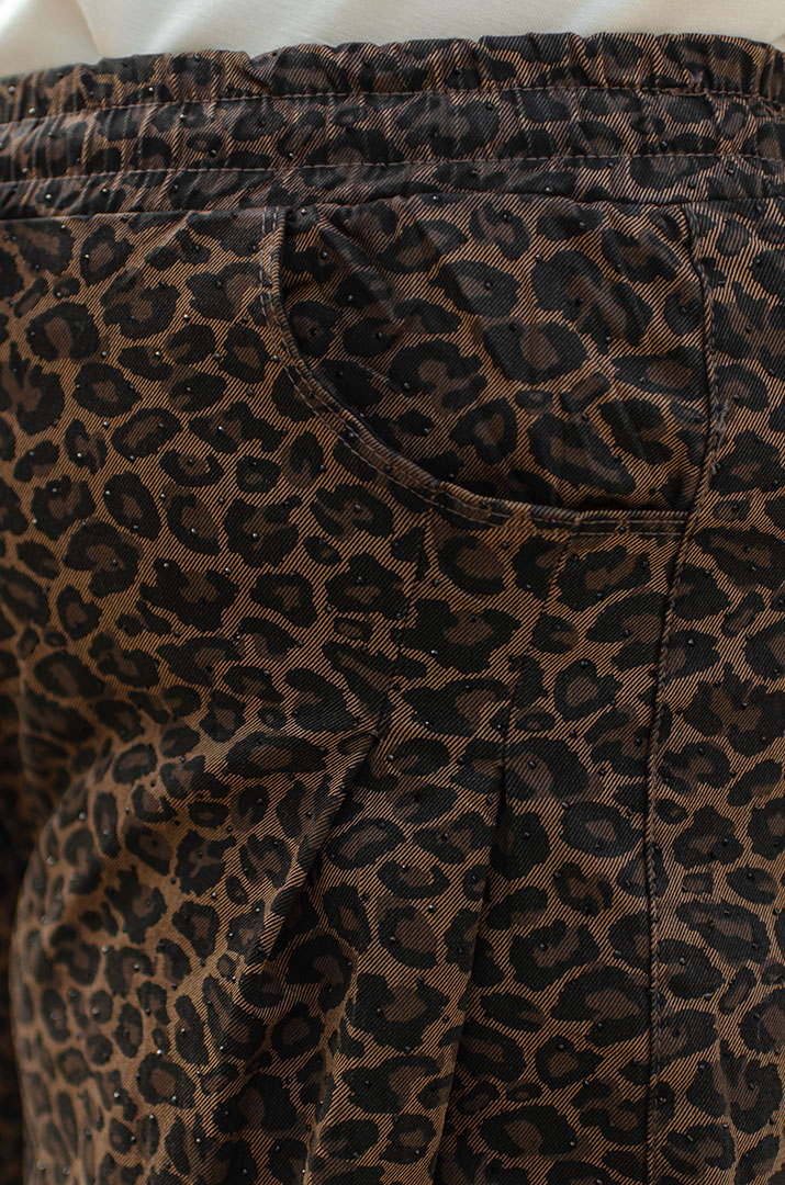 Джинси банани в леопардовий принт великих розмірів