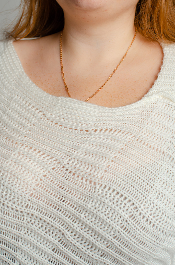 Джемпер текстурної в'язки великих розмірів