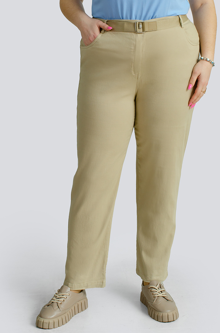 Джинси завужені з поясом великих розмірів