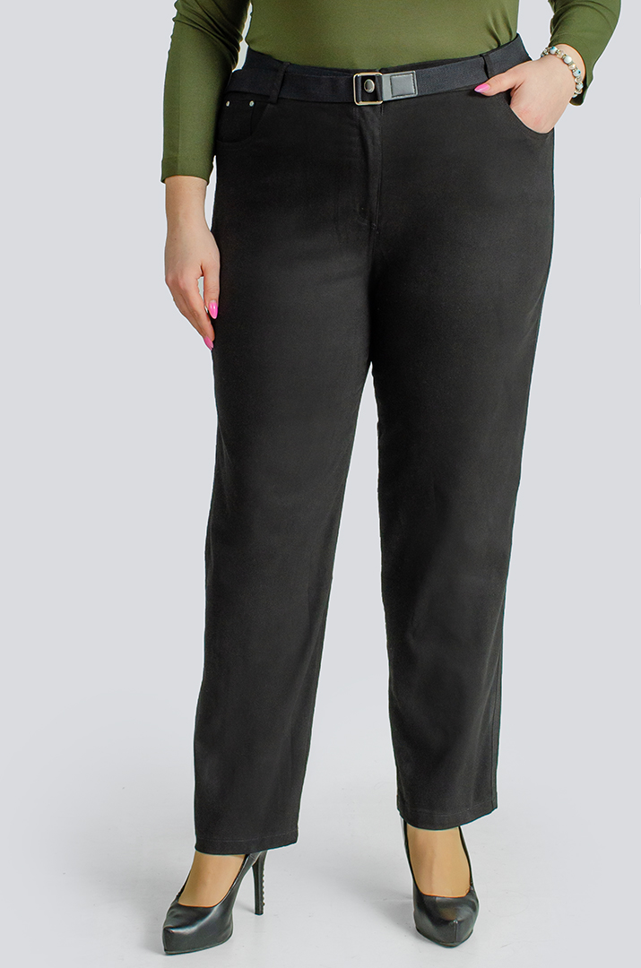 Джинси завужені з поясом великих розмірів