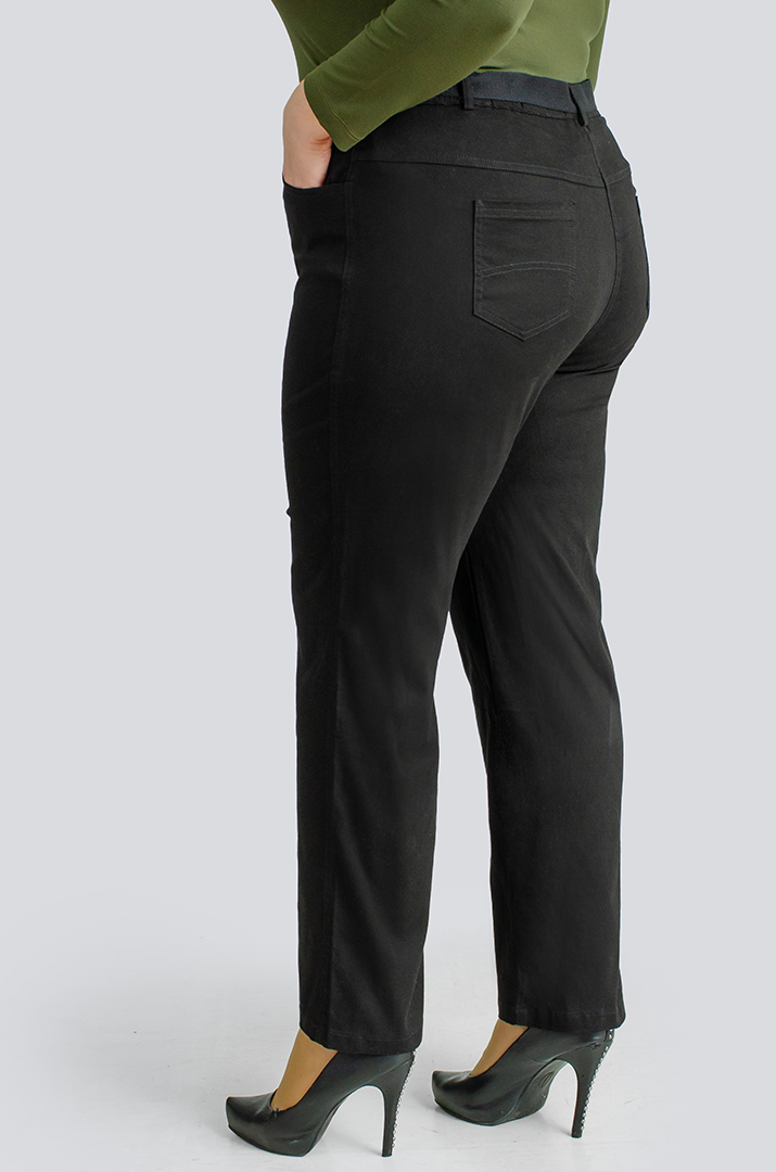 Джинси завужені з поясом великих розмірів