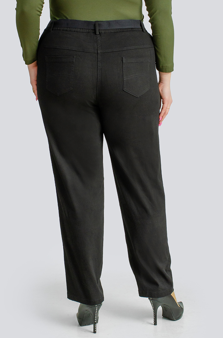 Джинси завужені з поясом великих розмірів