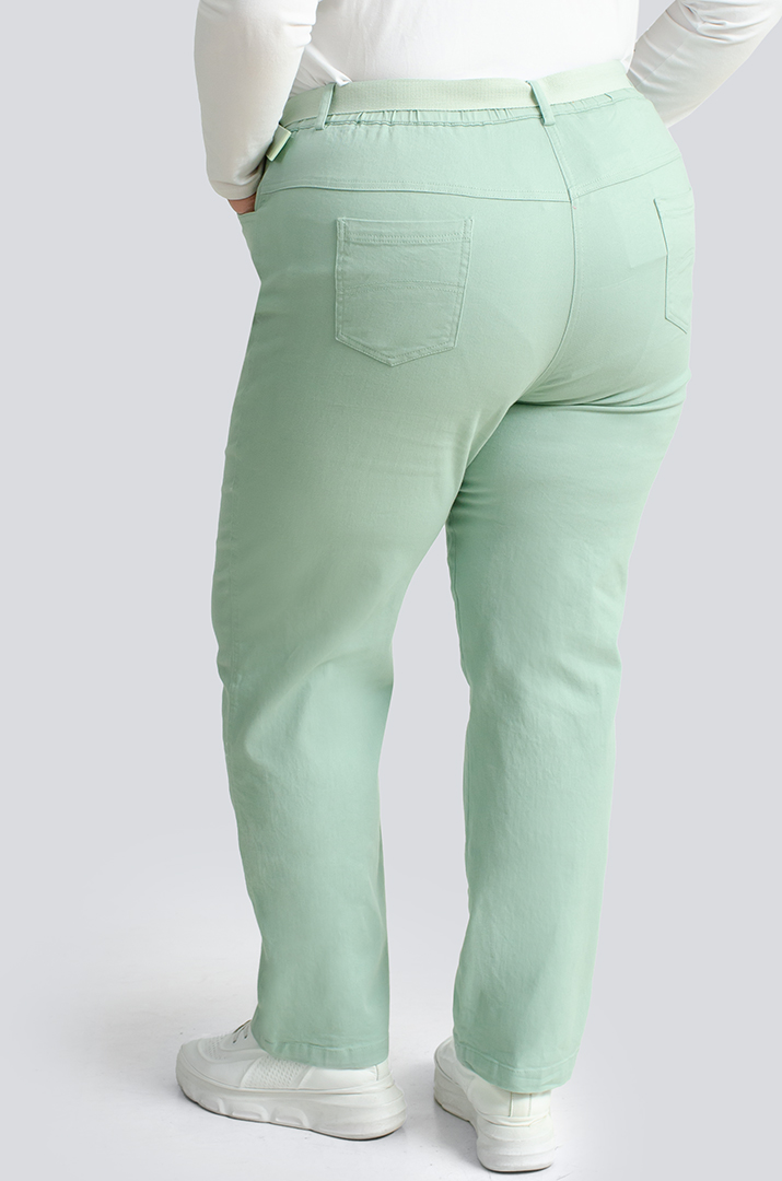 Джинси завужені з поясом великих розмірів