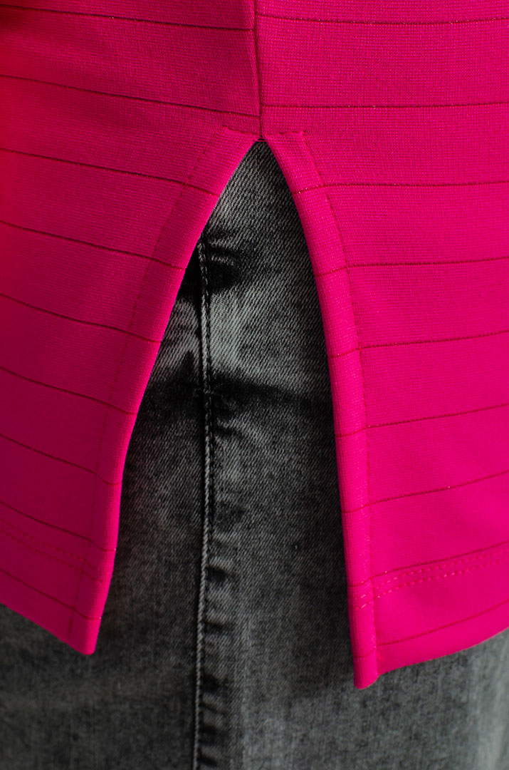 Джемпер трикотажный в полоску больших размеров