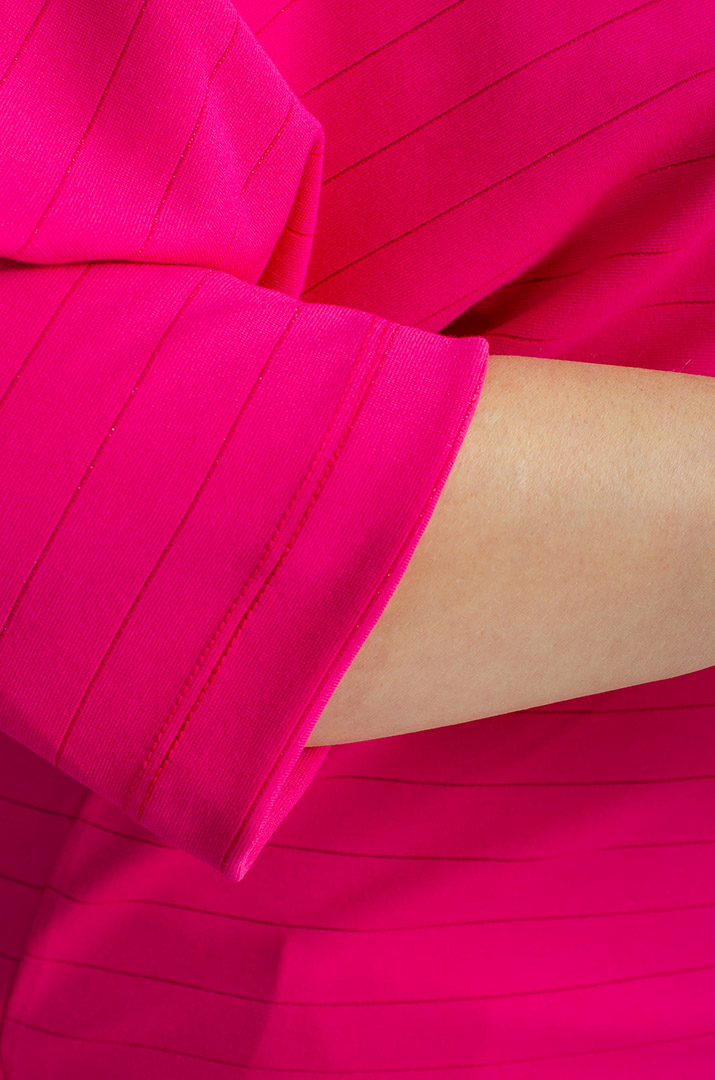 Джемпер трикотажный в полоску больших размеров