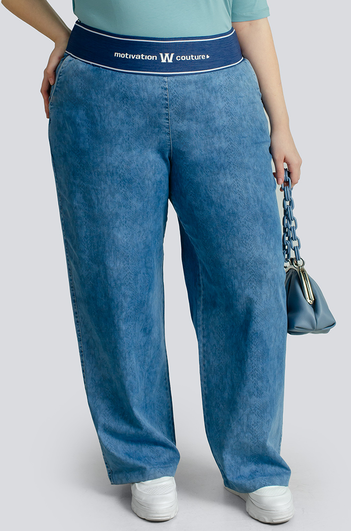 Джинси в принт рептилія великих розмірів