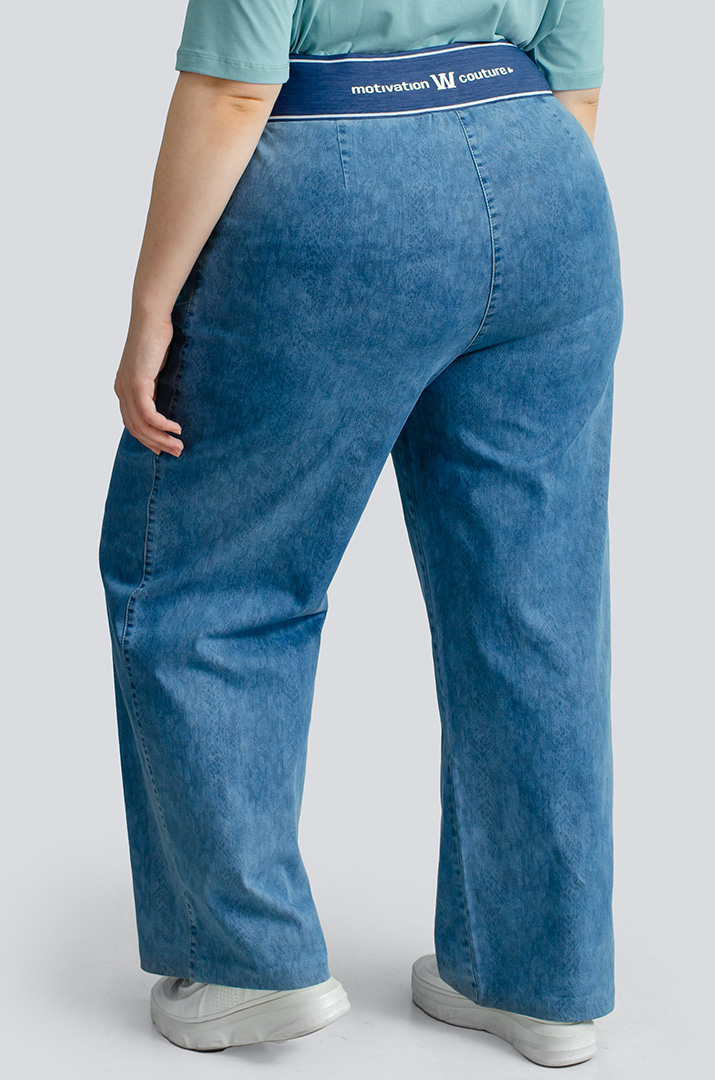 Джинси в принт рептилія великих розмірів