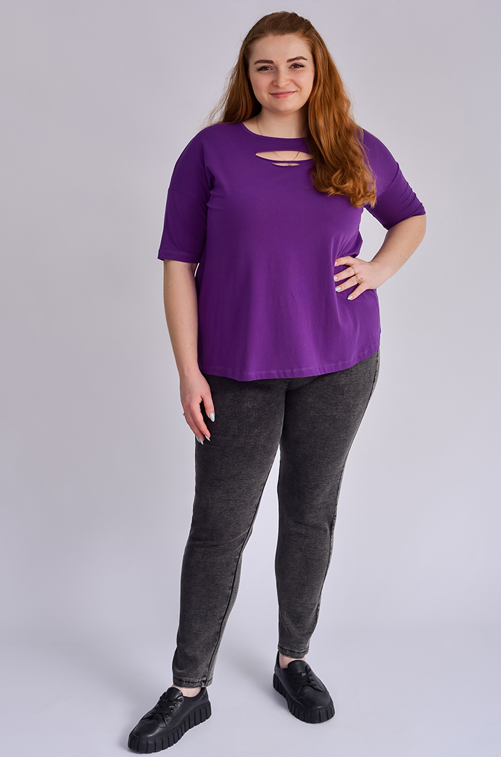 Джеггінси чорного та графітового кольору великих розмірів