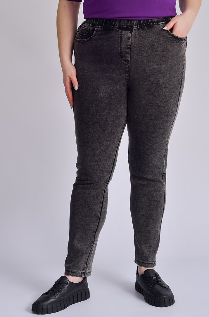 Джеггінси чорного та графітового кольору великих розмірів
