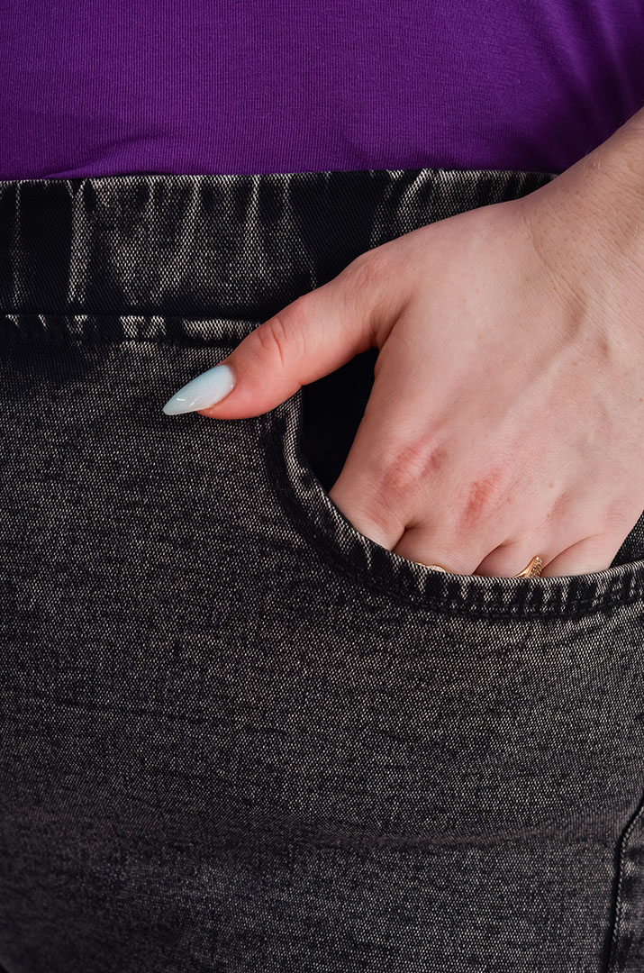 Джеггінси чорного та графітового кольору великих розмірів