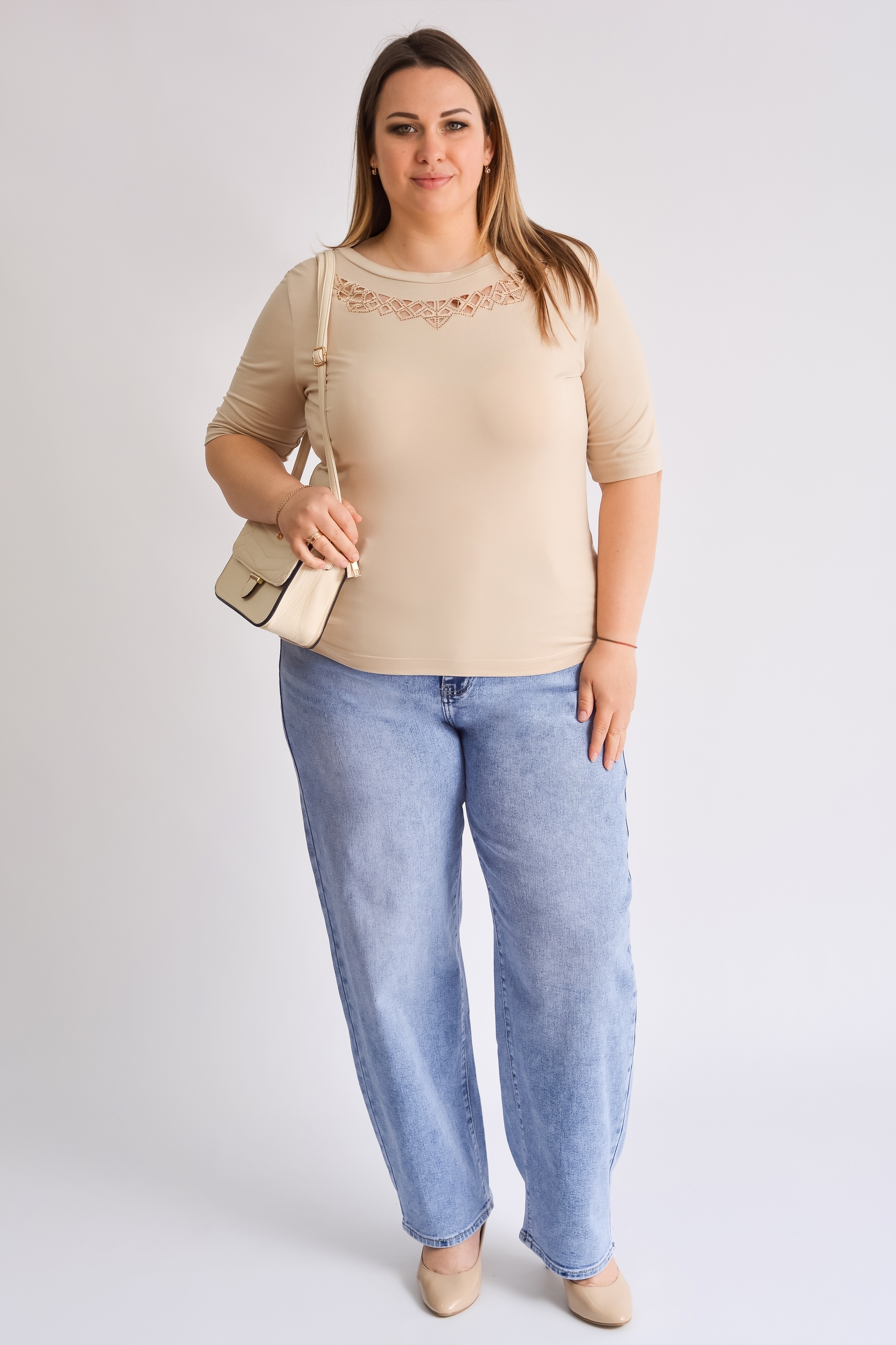 Джинсы бананы классические больших размеров