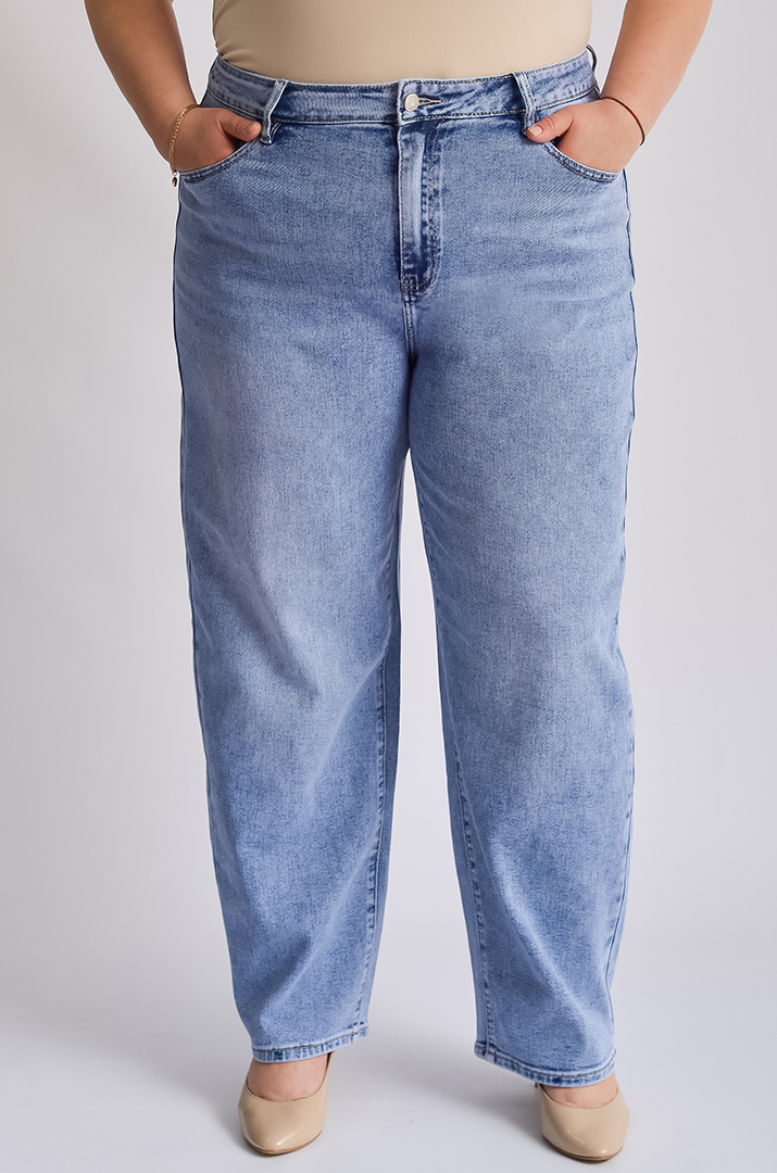 Джинсы бананы классические больших размеров