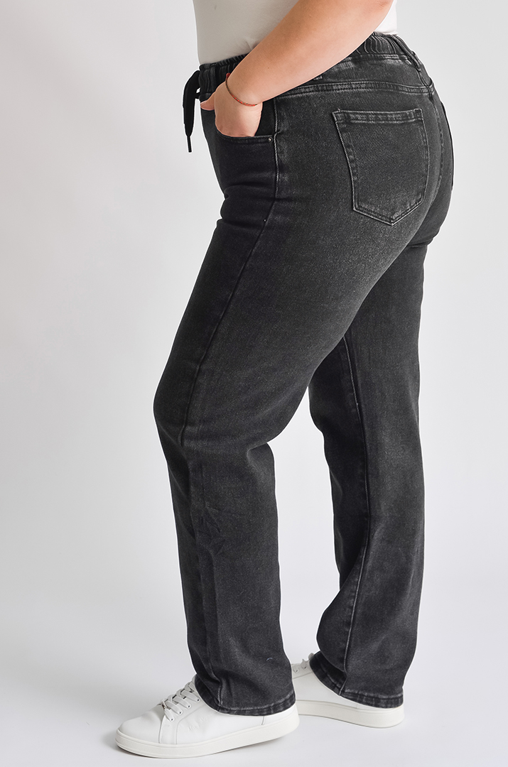 Джинси завужені графітового кольору великих розмірів