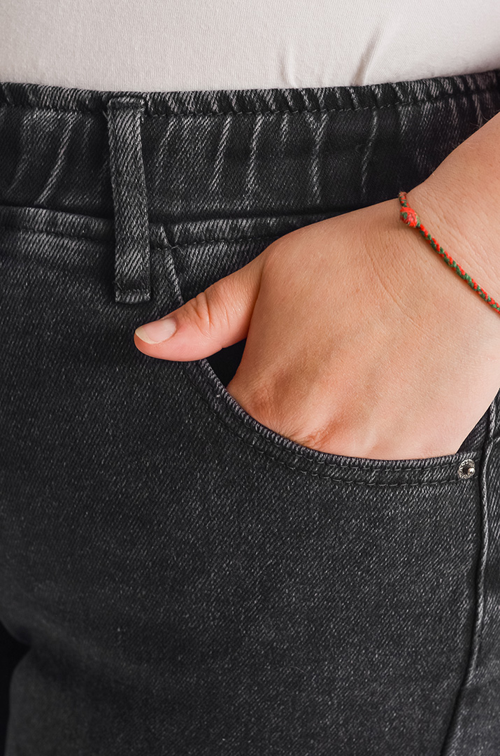 Джинси завужені графітового кольору великих розмірів