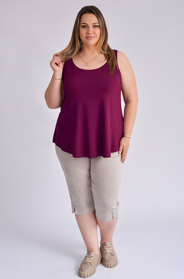 Капрі з котону з еластичним поясом великих розмірів