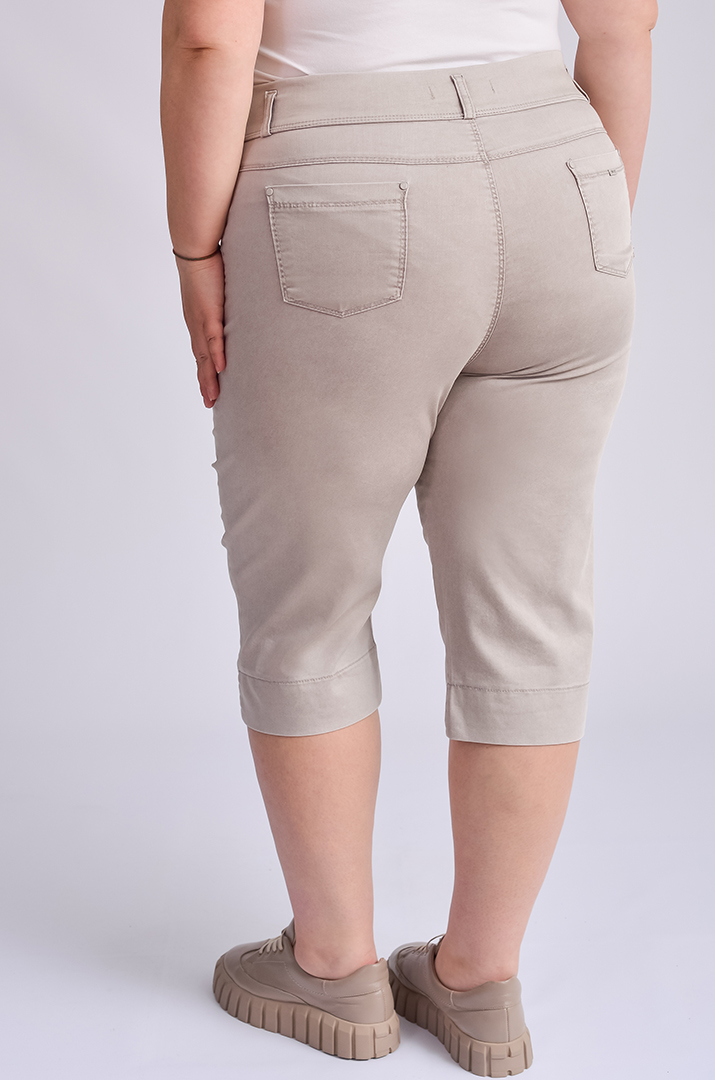 Капрі з котону з еластичним поясом великих розмірів