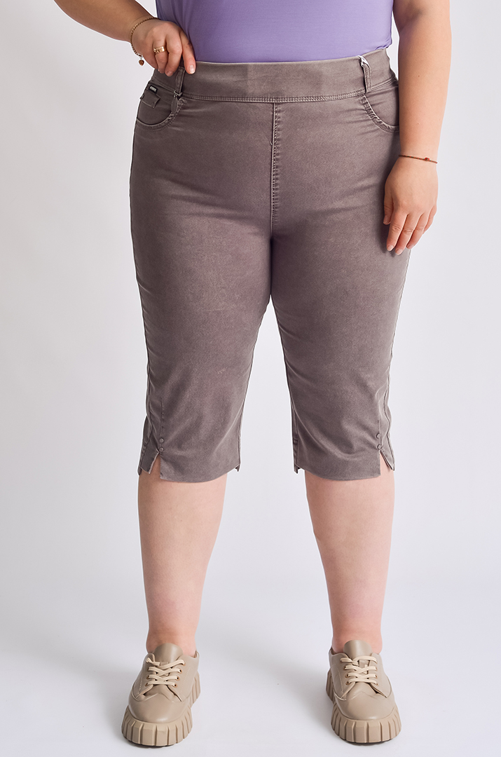 Капрі з котону з еластичним поясом великих розмірів